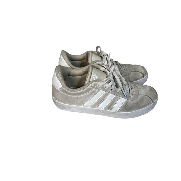 Adidas beige and white sneakers sporty casual street wear women’s size 4 - Picture 4 of 7
